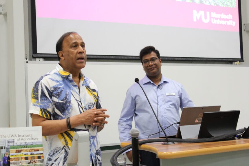 Prof Ferdous Sohel presenting at UWA