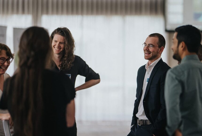 WAARC Showcase 2025 PhD students chatting