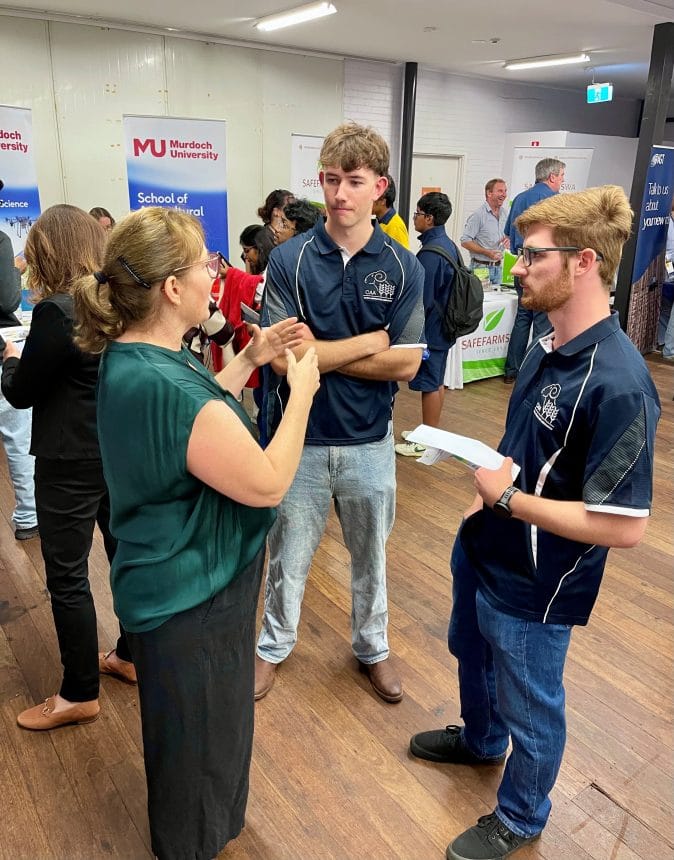 Ag Institute Australia WA Careers Night 2026 - Jenny Crisp and students
