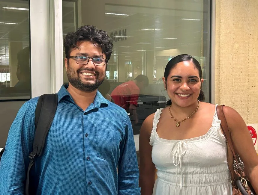 WAARC PhD students Shahidul and Normandie