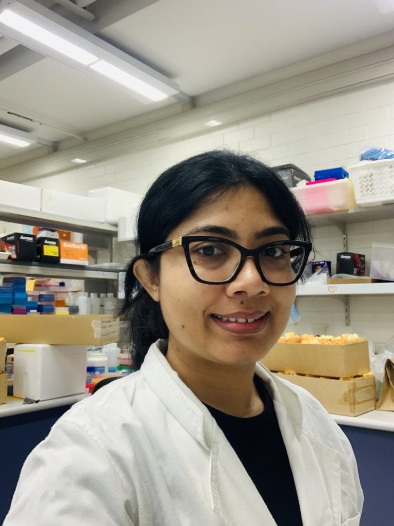 Dr Sakura Thennakoon in laboratory