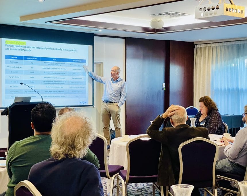 WAARC Biofuels Workshop facilitator Cameron Begley from Spiegare