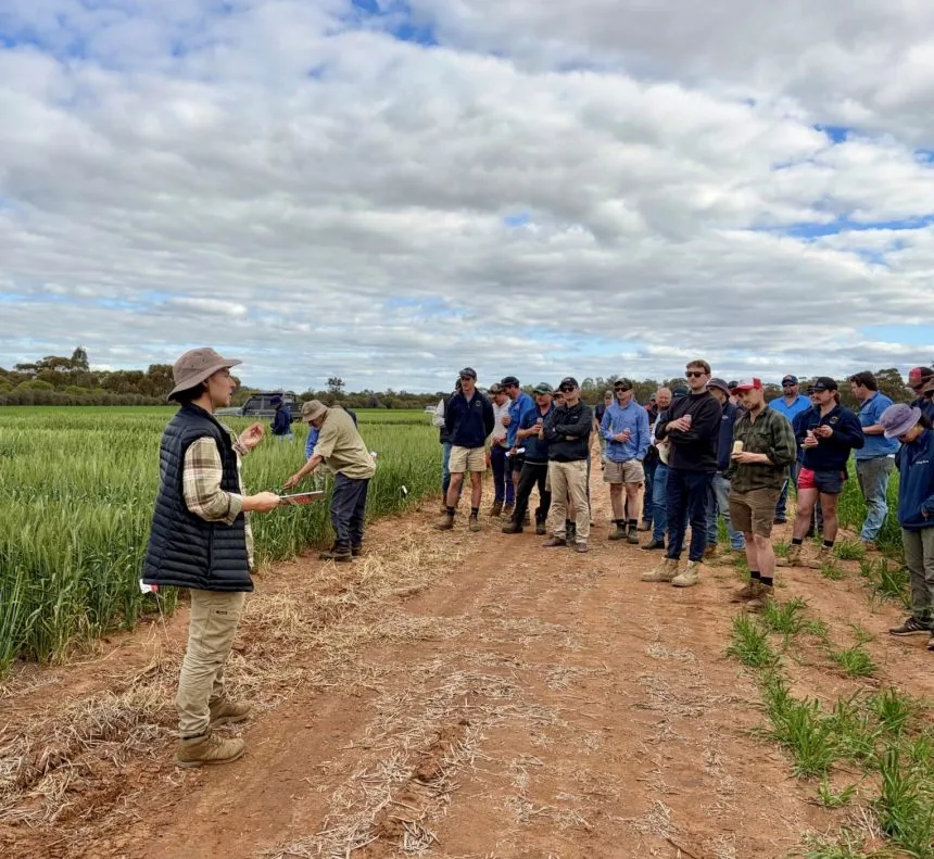 WAARC Round 1 Honours scholarship student Chris Watts in field