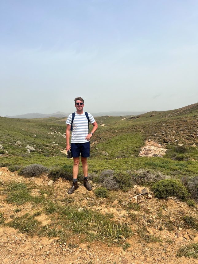 Rob in Limnos Greece on pasture tour