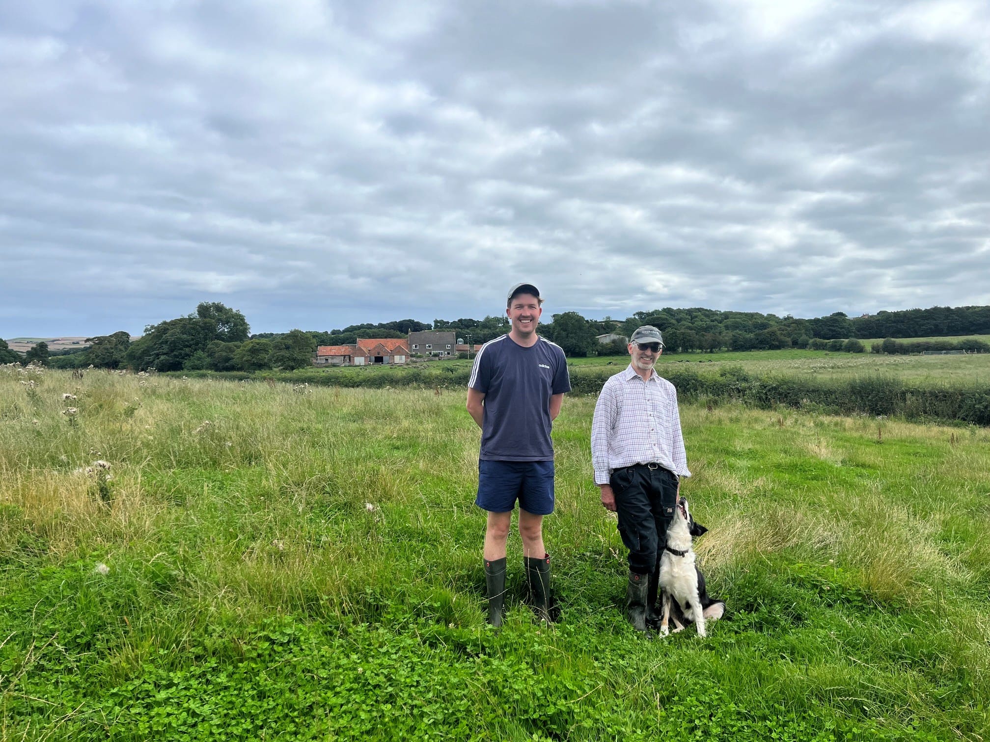 Rob working on Yorkshire Dairy farm with his Uncle Paul
